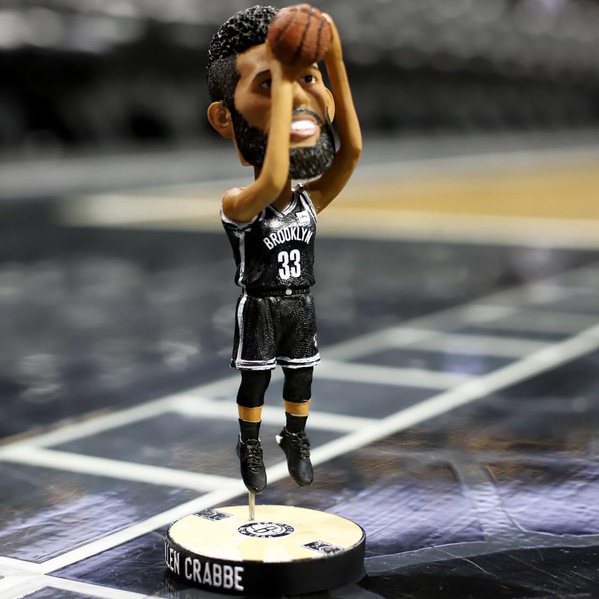 BrooklynNets's tweet photo. First 10K fans in the building tomorrow will take home an @allencrabbe bobblehead! 

🎟️ » https://t.co/wHYPxiFaQN https://t.co/cyRFKDYDh5