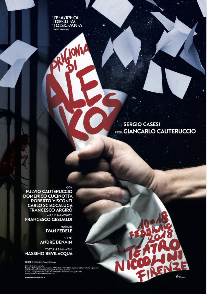 RosDefilipp's tweet image. La prigionia di Alekos,  Firenze Giancarlo Cauteruccio la prima il 10/2. Teatro Niccolini