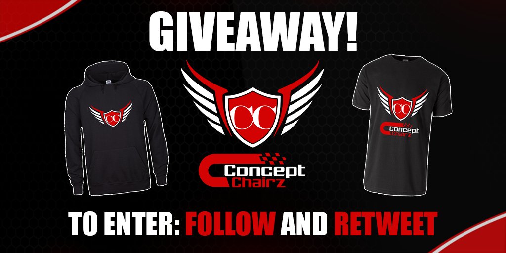 ConceptChairz's tweet photo. LAUNCH GIVEAWAY!

We are giving out some Concept Chair merchandise to a few lucky winners

There will be 3 winners chosen on the 1st of March 2018. Each will get either a hoodie or a t-shirt (or both).

To enter simply follow us and retweet this tweet!

#FollowTheConcept https://t.co/48eK4b8D60