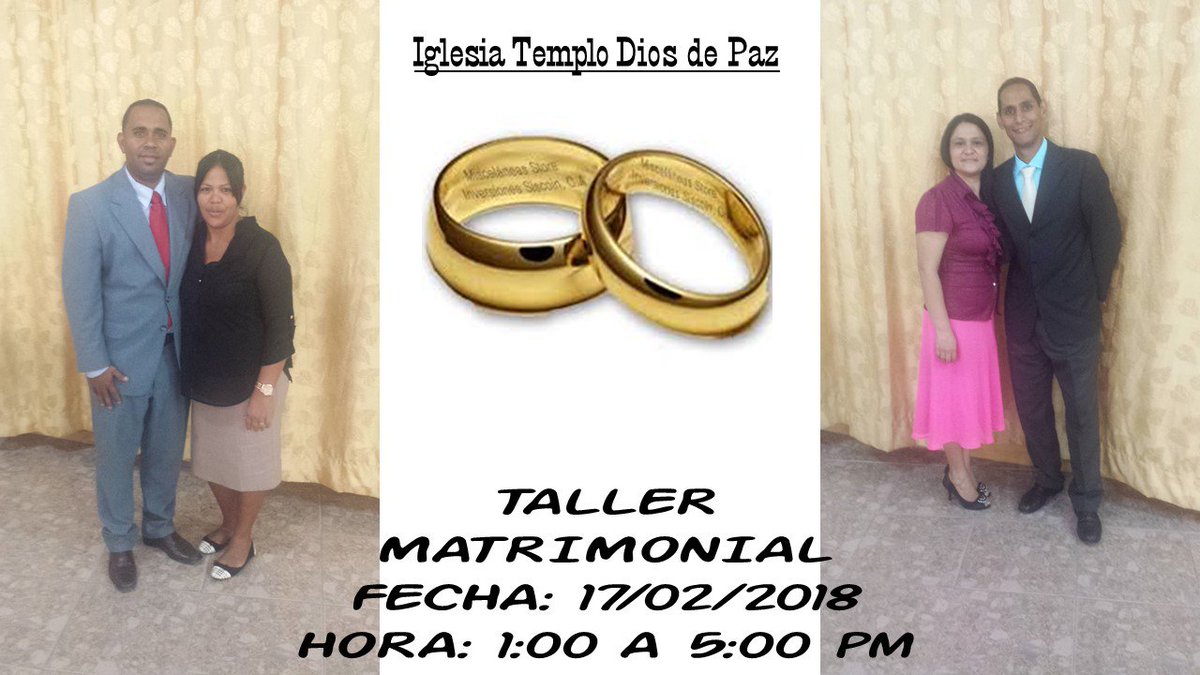 Participa en el Taller Matrimonial que te Invita la <a href="/IglesiaPaz/">Iglesia Templo Dios de Paz</a>