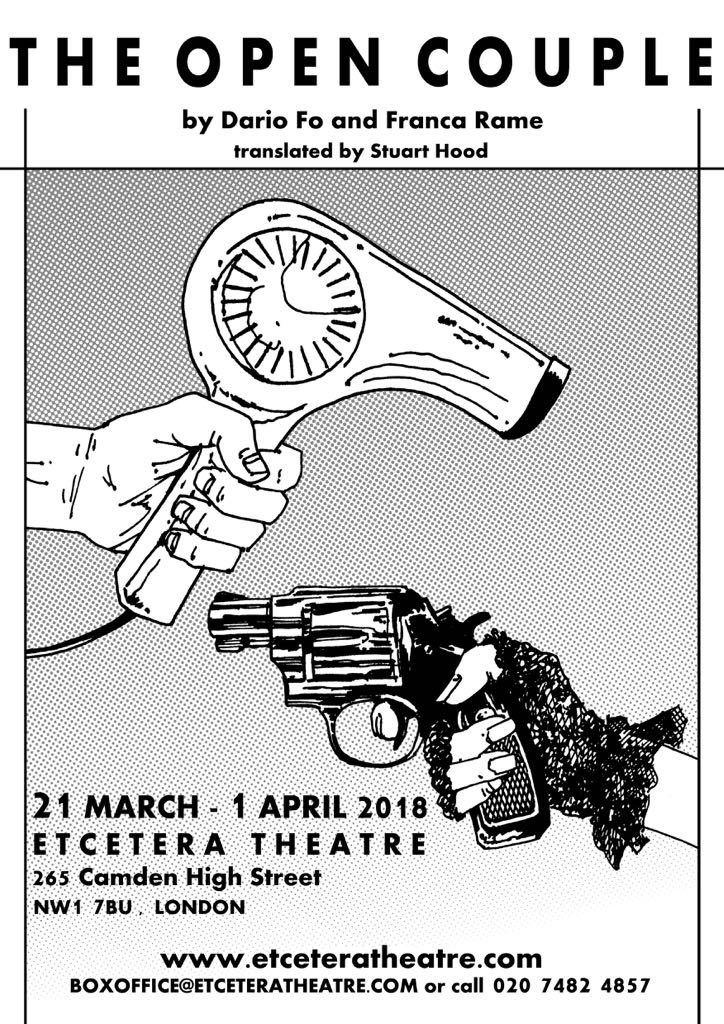 kavakosta's tweet photo. Booking opened for “The Open Couple” by Dario Fo-Franca Rame! Shani Erez and I will be performing at the Etcetera Theatre in Camden from 21/03-01/04. Don’t miss it!#theatre #dariofo #actorslife #etceteratheatre #mazitheatre #dramaclasseslondon #loiteringwithintent #london https://t.co/4tAtAuohQC