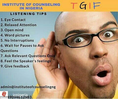 ICNgr's tweet image. Friday is here again and i think we should practice a skill vital in everyday life. 

That is LISTENING! 

Our society is filled with talking, restless and opinionated people.

#listen2some1today
#weekendpractice
Enjoy the Weekend!!!