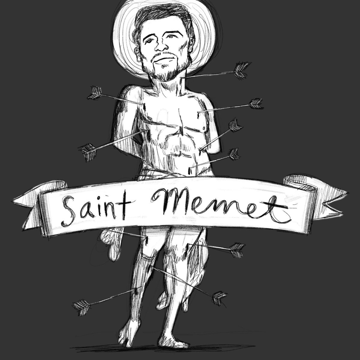 SternStooges's tweet photo. @memetwalker - Patron saint of @sternshow ball-busting
#radiogold 
Illustrated by @SternStooges https://t.co/R7HDqd7z5I