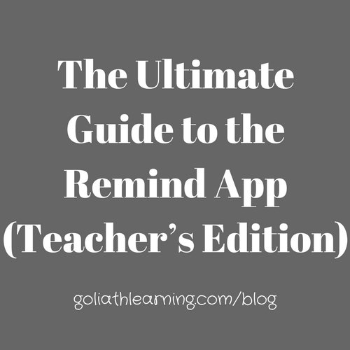 goliathlearning's tweet photo. Remind is a great app to use to keep in contact with a group of students, parents, or other teachers.  Learn how to use it! #remind #teacherlife

https://t.co/u9oXAy4zdo https://t.co/35KL4Lmm4u