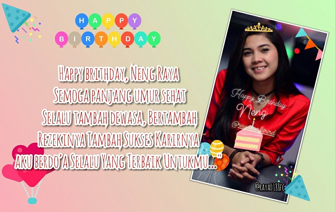 RayaShrenu's tweet photo. Happy Birthday Neng Moncee @Rayafitrinur yang ke 24Th
Do'a ku Yang Terbaik Selalu UntukMu I ๐ U ๐๐๐
๐๐๐๐
#BHDRAYAKITTYKE24
#rka188fc #rayakittyaditya188 https://t.co/a6NBRjLI8y
