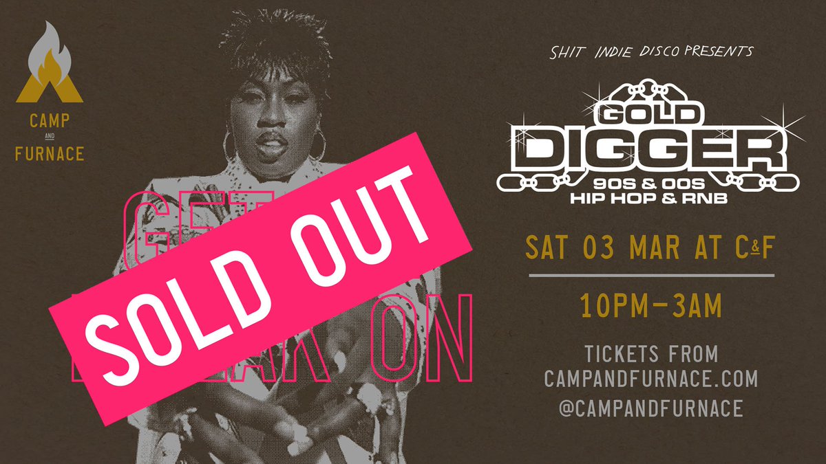 CampandFurnace's tweet photo. GOLD DIGGER | SOLD OUT 👊🏼 
https://t.co/5igy79qO0L https://t.co/B2IXNlYBjZ