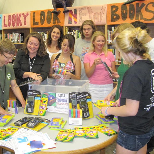 LTlaboroflov's tweet image. Reminiscing- School Supplies ... Filling "wish lists" began in 2011 with a donation of 7 graphing calculators to launch the calculator lending program at the LTHS library!