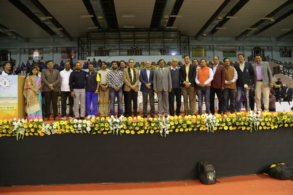 RsscSports's tweet photo. Glimpses of Chief Minister Talent Hunt State Games At SMS Stadium, Jaipur. This 3 Day event is being held in 14 Games Basketball, Handball, Hockey, Football, Athletics, Volleyball, Kabaddi, Archery, Badminton, Wrestling, Swimming, Tennis, TT &amp; Kho-Kho from 9th to 11th Feb., 2018. https://t.co/q0KbuDxoAU