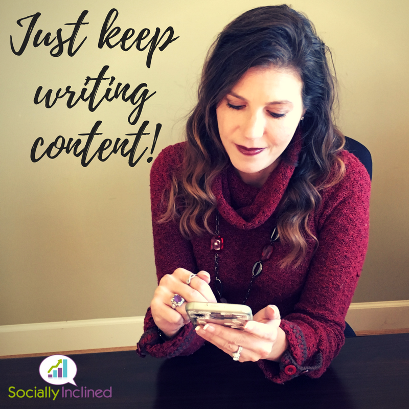 SocIncJulie's tweet photo. Here's my final tip for the week! If you want to get better at writing content... just keep doing it! If you want to be a better runner, run more often... a better singer, sing more often... a better content writer, write more often! 

You just have to ... https://t.co/dLKUdDIVWz https://t.co/V4l0JysN4z