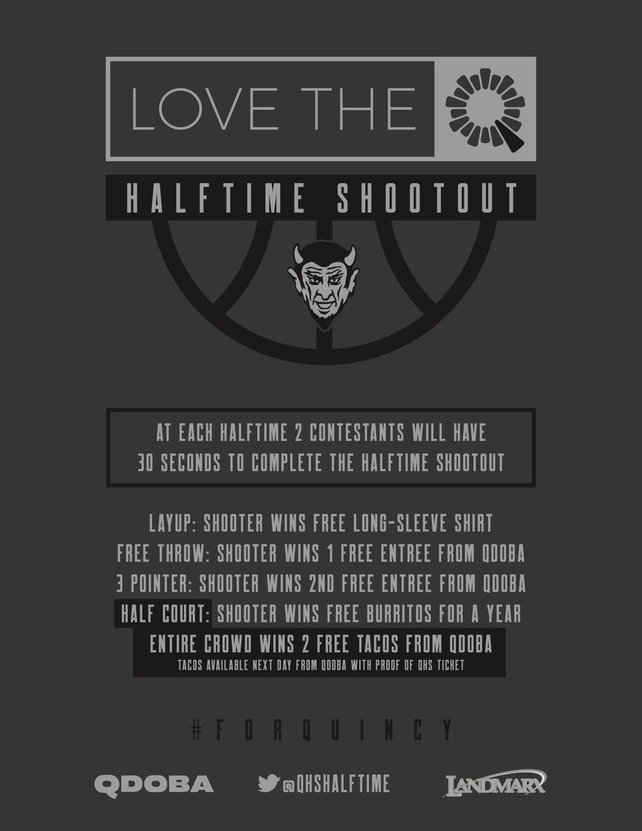 QHShalftime's tweet photo. Tonight’s Halftime Participants (2.9.18)
1. Eric Stratman (@qhssoccer)
2. Alex Stratman (@Alex_stratman)
#FORQUINCY #QHShalftime #LoveTheQ #qdoba @QHSBASKETBALL https://t.co/7Omr5p7Xii