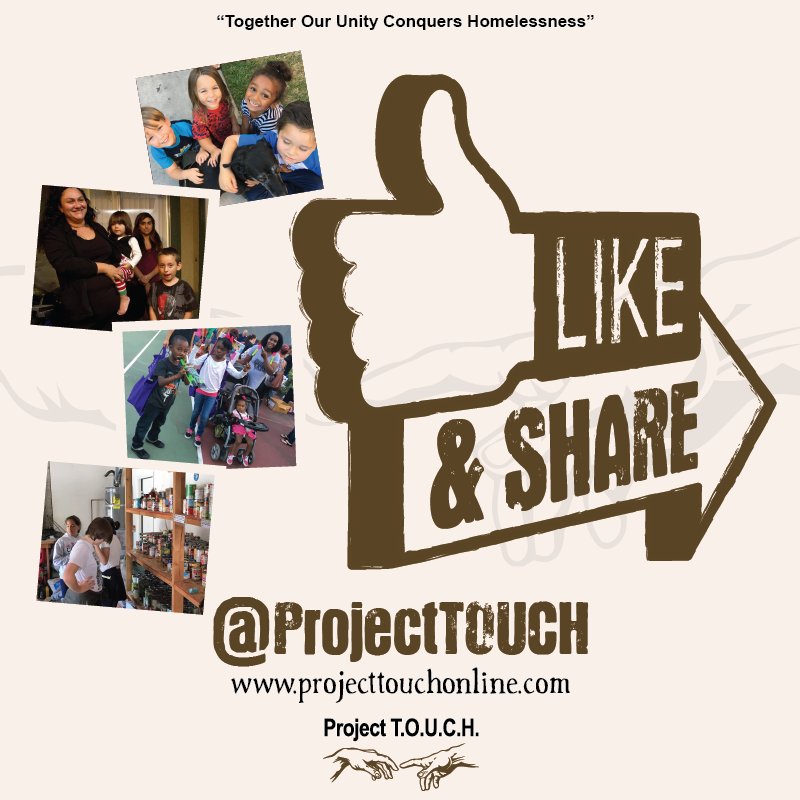 ProjectTOUCH's tweet photo. SPREAD THE WORD! Share &amp; like our page @ProjectTOUCH Project TOUCH It only takes a second. Help us reach more people who can come together and take action in our mission to conquer homelessness. #projecttouchonline #temecula #community #cause #shelter #homeless #like #share https://t.co/d8p05Vqk1S