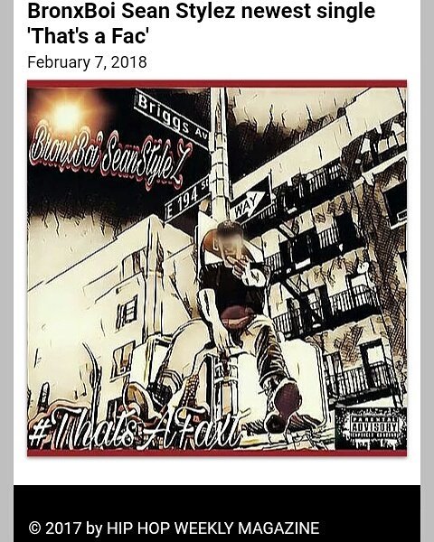 DaWorldFamousR's tweet photo. S/O @HipHopWeekly bumping @SeanStylez94 single That's a Fact on their website... Soon to be Global on the way... #HipHopWeekly #SoonToBeGlobal #BLOKWORK #SaluteTheDjs https://t.co/OlQvTcjSCx