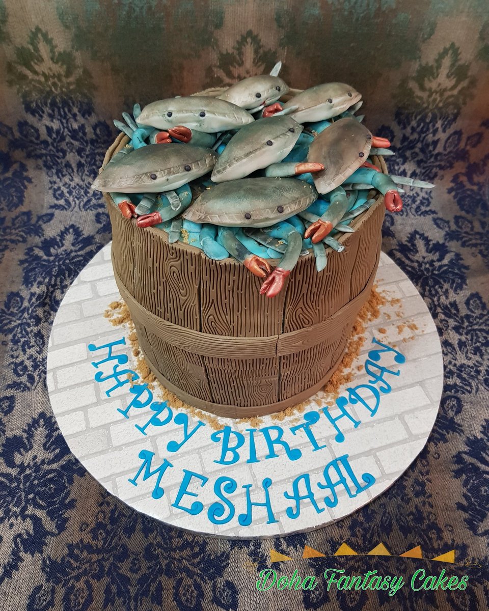 DohaFantasyCake's tweet photo. Crab-themed Chocolate Mud Cake
#crabcake #bucketcake #dohafantasycakes #fondantcake #cakesqatar https://t.co/72WOrZ9Oyp
