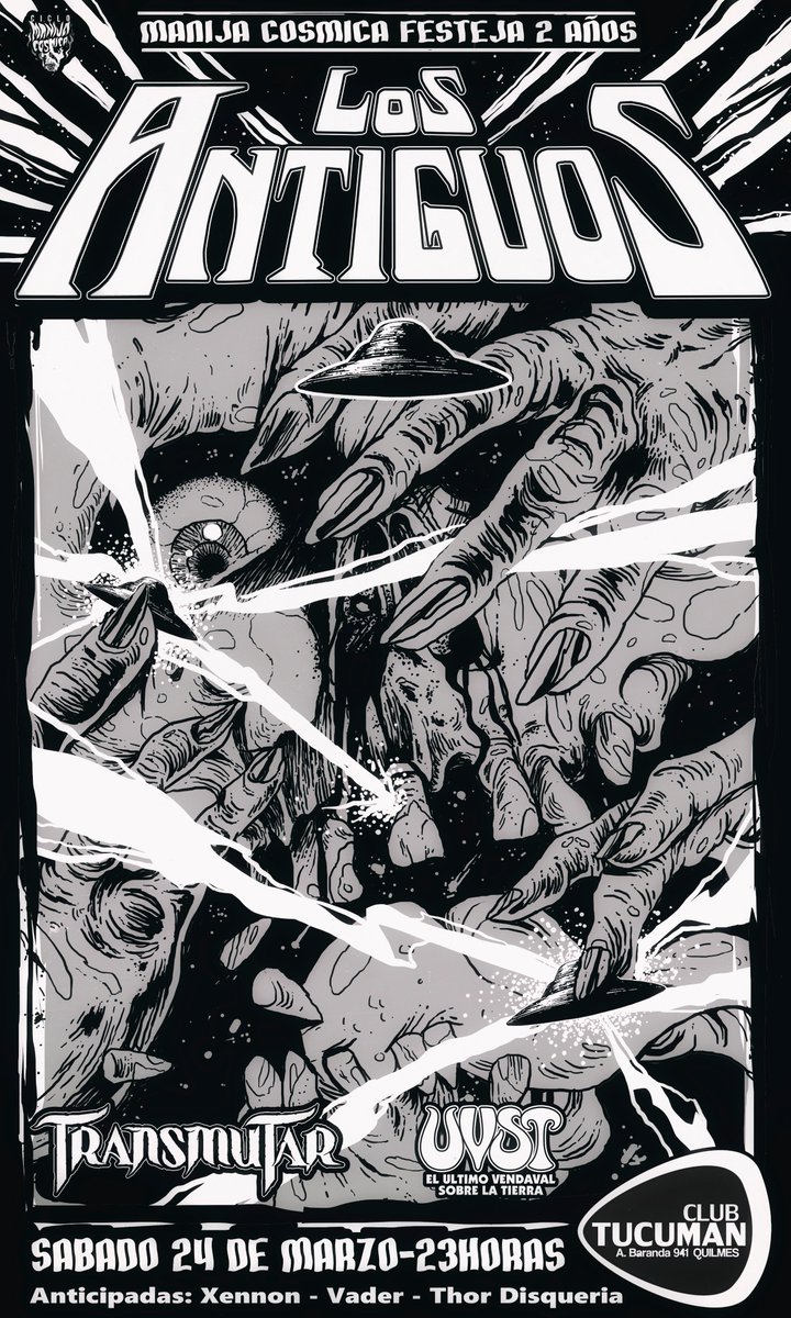Transmutar_of's tweet image. @Transmutar_of arranca el 2018 así: SAB 24/2 @manijacosmica  y @ElClanDelAriete presenta #FiestasDionisíacas en @elemergenteclub junto  #UVST + @Monje + #Rastro. SAB 17 con @Leticia_Soma y #Inferos en @ClubVBar. SAB 24/3 #ManijaCósmica con @AntiguosOficial + #UVST en @ClubTucuman