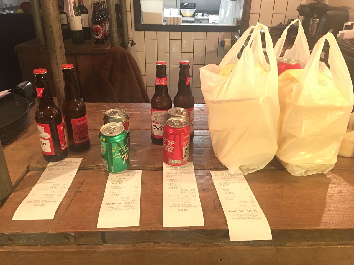 Just 45 minutes of #freeside #freedrink takeout at Graze left 🍔🍺🍟 call 01746 218050 to order. These are current orders ready to be devoured 😋