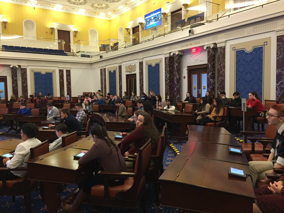 Awesome time today at the <a href="/EMKInstitute/">Edward M. Kennedy Institute for the U.S. Senate</a> as Senators in training! #BluePride