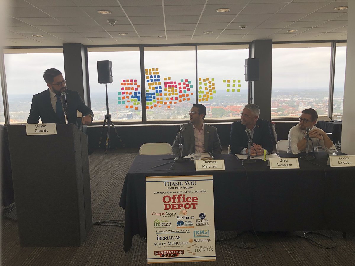 LeadFLConnect's tweet image. Kicking off another great panel discussion on the 22nd floor of the Capitol during @LeadFLConnect Day in the Capital! Thank you to our sponsor, @FLInternetTV; our panelists Thomas Martinelli, Brad Swanson and @urbnist; and to our moderator @DustinRDaniels #LFConnectDay2018
