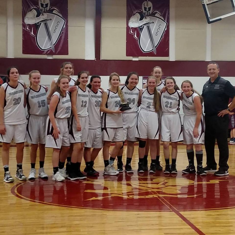 CherokeeCS's tweet photo. Our Varsity Girls are in the final four! Stay tuned for the next game! #GOWARRIORS #cherokeecty#Basketball https://t.co/K4JzBsWNWi
