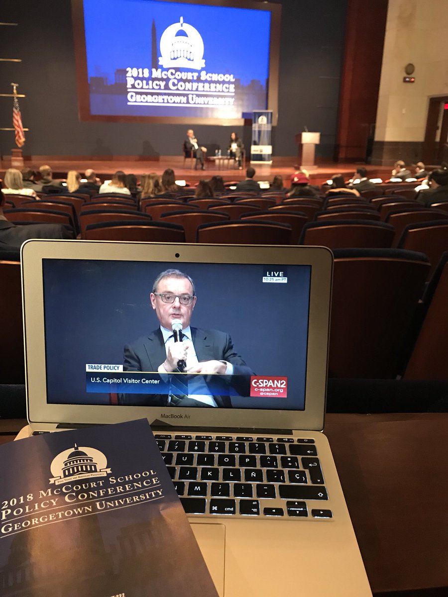 McCourtConf's tweet photo. If you can’t make it to the @uscapitol remember you can tune in to @cspan 2 and tweet in your questions using #GUFreeTrade ! https://t.co/QDkA6KwwDU