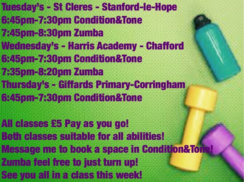 danielle__foord's tweet photo. Get booking!! There’s no excuses let’s do this! 💪 #fitness #Essex #classes Corringham #Stanford #chafford #ZUMBA #Tone https://t.co/scyA24IifV
