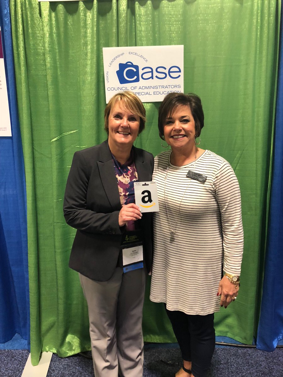 casecec's tweet photo. #CEC2018 @casecec Congrats to Lynn OK on winning $100 Amazon gift card- donated by #PACASE from the CASE booth! https://t.co/B04bPJpIc1