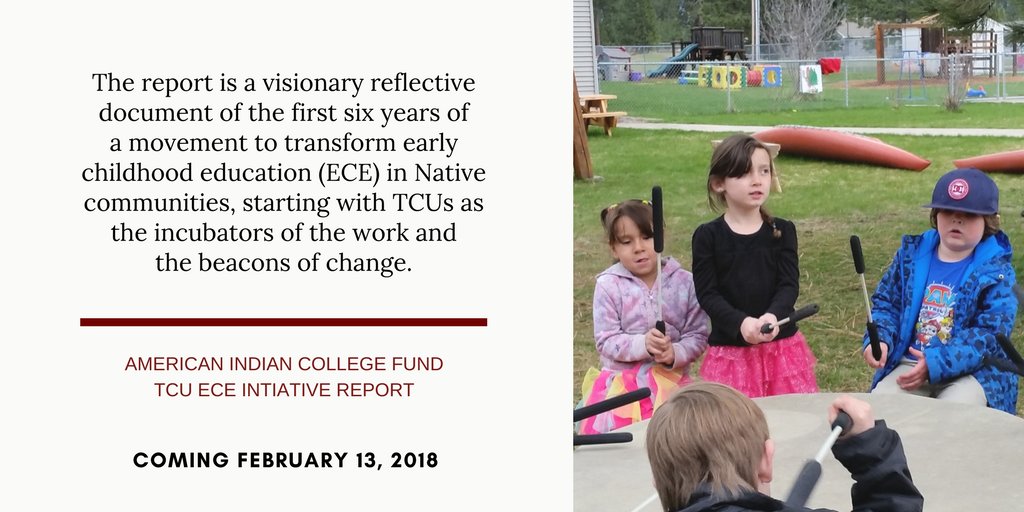 Wakanyeja_ECE's tweet photo. Spread the news of the @collegefund Tribal College & University (TCU) Early Childhood Education (ECE) Initiative Report debuting February 13!!! #TogetherWeDream #InvestInNativeECE #HopeStartsHere https://t.co/MrtyhhXnBK