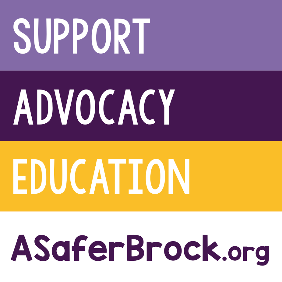 We provide support + advocacy to <a href="/BrockUniversity/">Brock University</a> students who have experienced sexual violence. We run proactive educational campaigns to make #BrockU a safer place.