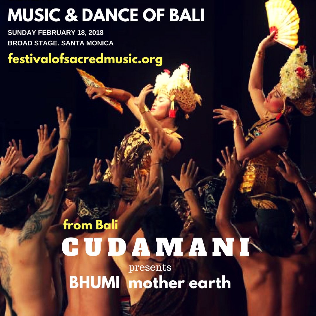 wfsmLA's tweet photo. DEVOTION &amp; ECSTASY.  25 member CUDAMANI ensemble brings the beauty &amp; power of Balinese music and dance to Santa Monica.  2pm show for families w/children. 7pm show Full concert of BHUMI-MOTHER Tickets at https://t.co/4IayNHpO6d  
#gamelan #NewMusicFriday #bali #liveshow https://t.co/1RC5UZUFsS