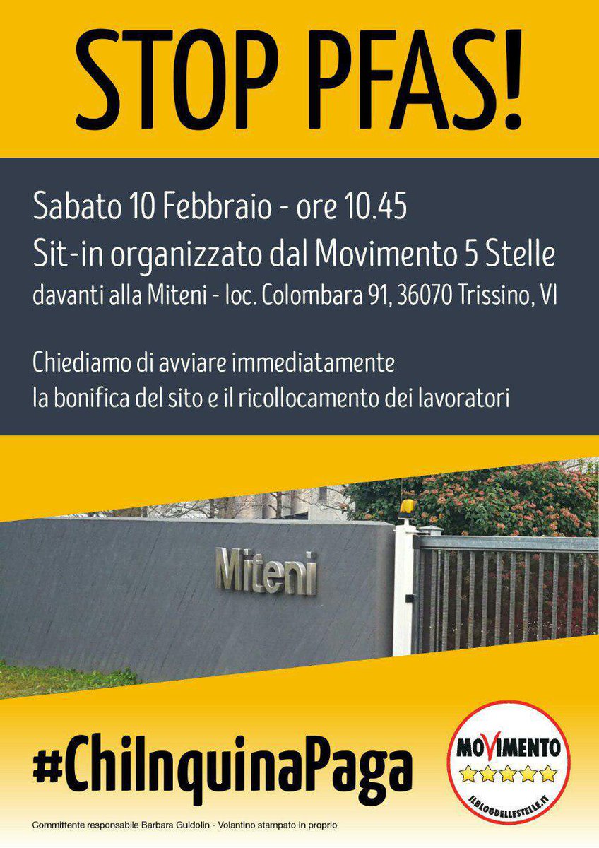 Domani partecipate in tanti! #ChiInquinaPaga #M5SVeneto