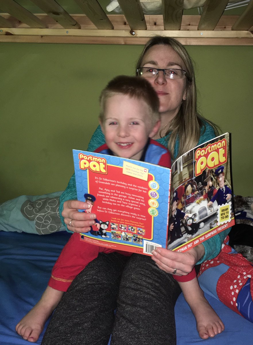 Tonight’s story is Postman Pat and the Suprise Present 🎁. Hadley loves Postman Pat Stories 😊 #100bookchallenge <a href="/monteneynursery/">Monteney Nursery</a>