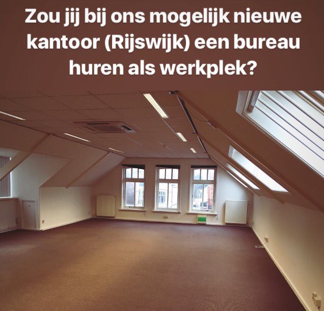 Zou jij bij ons mogelijke nieuwe kantoorruimte in Rijswijk een bureau flexibel huren? Mogelijkheid per dag, week of maand. Parkeren voor de deur, evenals tram en bus. #buildingretail