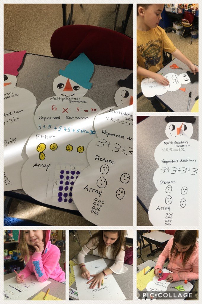 Making Snowmen Multiplication charts in Mrs Butlers Class  piccollage.com/_IaapDR7o