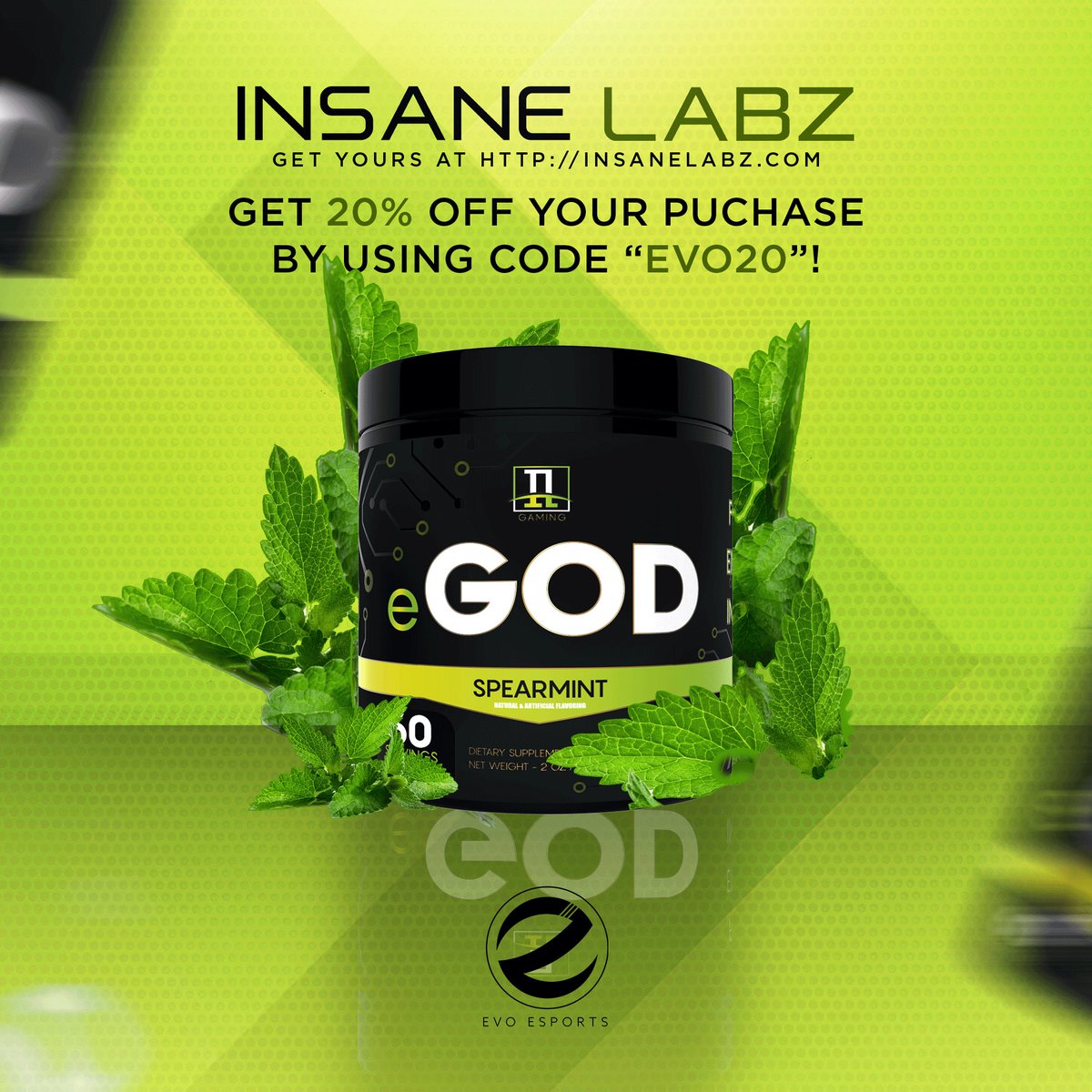 #FocusUp this weekend with <a href="/InsaneLabz/">Insane Labz</a> &amp; check out #eGod use code “Evo20” to save a massive 20% off all purchases #EvoArmy #Ad 

Order right here 
🔗 insanelabz.com/egod-spearmint/