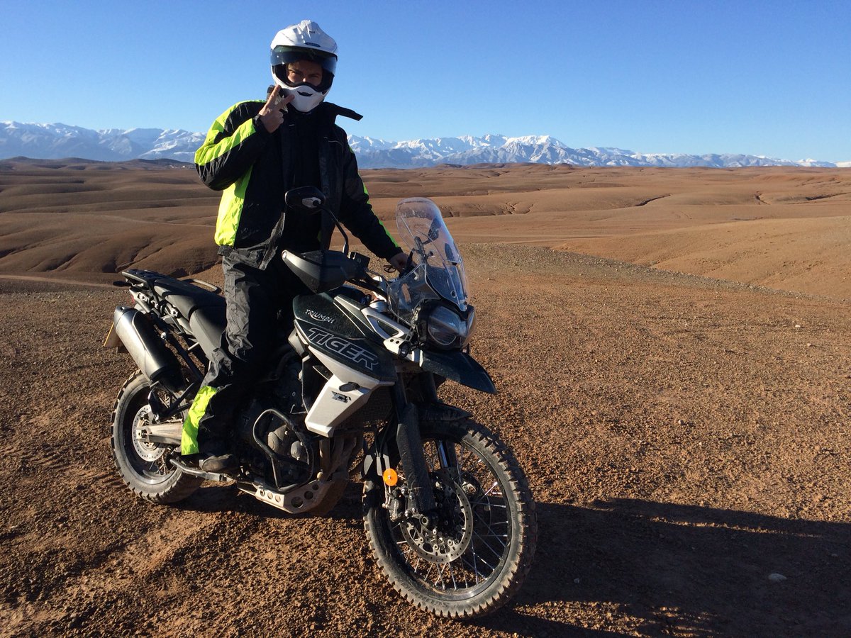 jimcf3's tweet photo. Ahora sí puedo decir que la @Triumph_Spain #Tiger800 #XCA es una de las trail más completas del momento y divertidísima en pistas y barro! Lo tiene todo. Disfrute máximo en tierras marroquíes... https://t.co/58yJG6HpzN