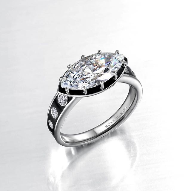 Thank you Centurion show and all who voted! 
1st place modern engagement ring category at the Centurion design awards. 
3ct Marquise Diamond set in Platinum featuring black enamel and diamonds. ift.tt/2C7E2lP
