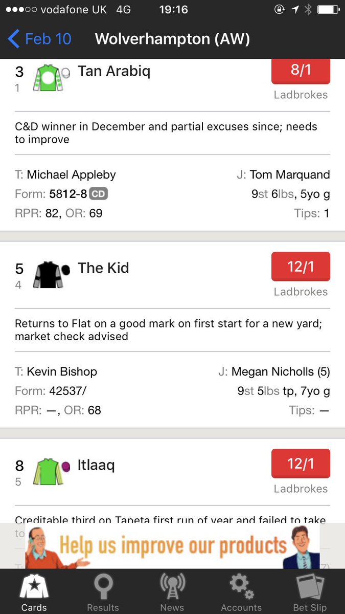 cavalier_racing's tweet photo. The Kid runs tomorrow evening. First run on the flat for us. @meg_nicholls11 takes the ride. https://t.co/16dH64V02s