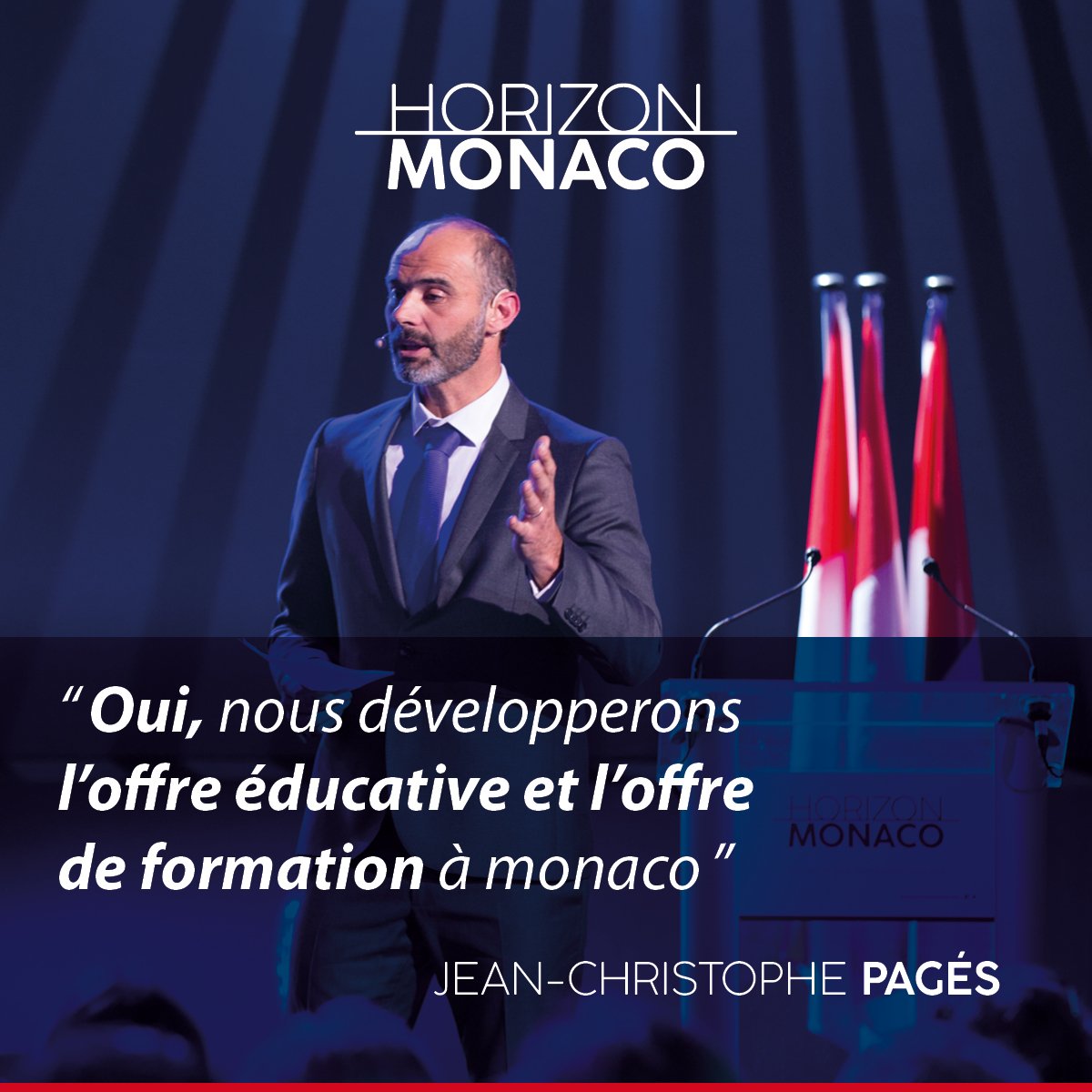 HorizonMonaco's tweet photo. Pour renforcer l'offre éducative, votez #HorizonMonaco : "Oui, nous développerons l'offre éducative et l'offre de formation à Monaco." Jean-Christophe Pages  #ElectionNationale2018 #Monaco https://t.co/6LyDPj9VML