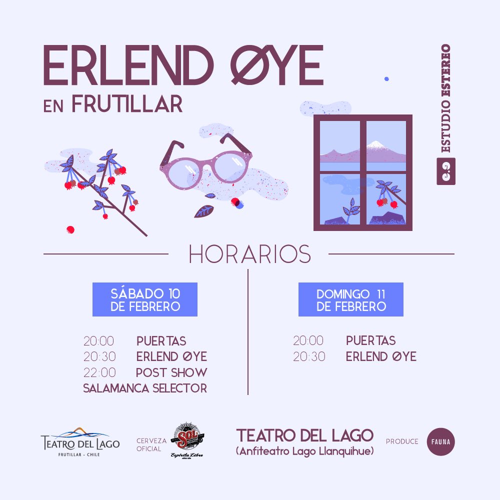 ¡Estos son los horarios para este sábado y domingo en Frutillar!
#EstudioEstéreo
