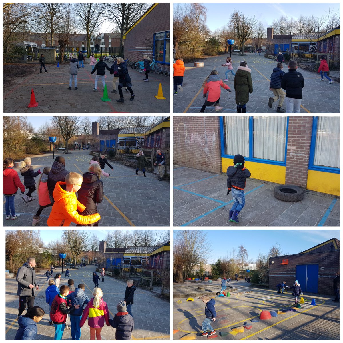 Op de Montessori KB zijn de kinderen volop in beweging tijdens de pauze's!!! Deze week staat er o.a. trefbal op het programma! @BeweegWijs