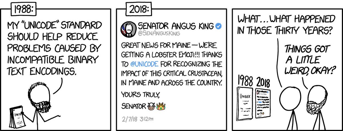 sadashiv30's tweet photo. History of unicode #xkcd https://t.co/HhRpdui4Py