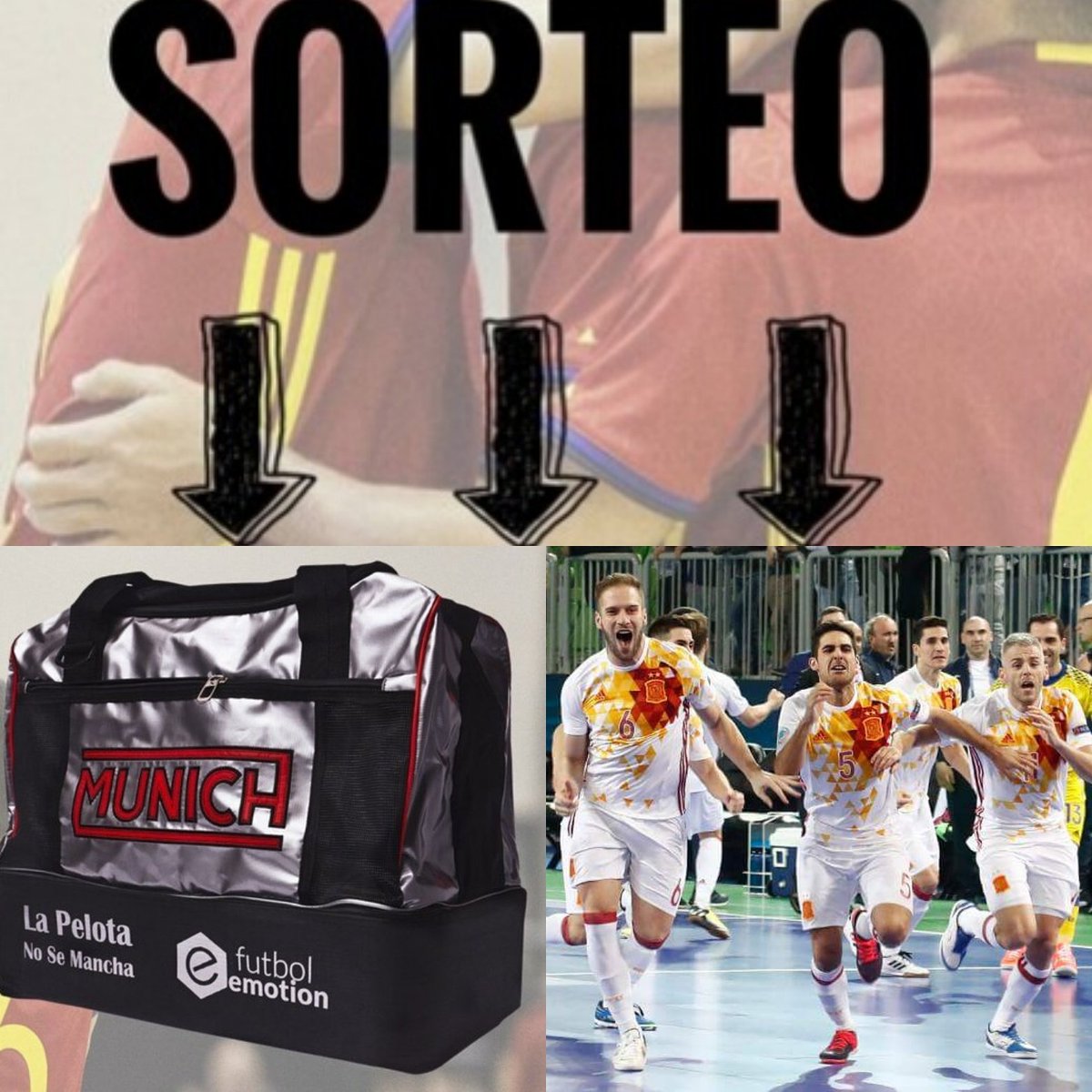 lpnsm's tweet photo. 📢 SORTEO EXPRESS TWITTER ⬇️😍❗
✔️ Síguenos en Twitter
✔️ Haz RT a este tweet
 🏁 El sorteo finalizará este sábado a las 20:00 horas (hora española). 
¡MUCHA SUERTE A TOD@S! ✌🏻 @munichsports @FutbolEmotionFS #sorteo #lpnsm #euro2018 #españa #portugal #uefafutsaleuro https://t.co/ORJKHbqSq6
