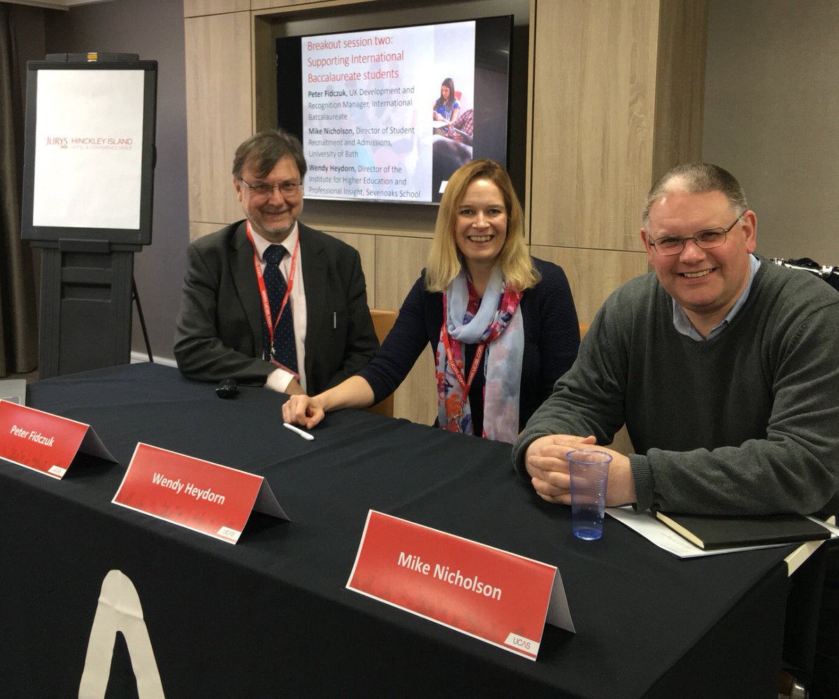 theoryknowledge's tweet photo. Really enjoyed co-presenting with Mike Nicholson and Peter Fidczuk this week at the annual UCAS conference - on how well the IB prepares students for university, followed by some great questions in the Q&amp;A after. A superb event organised by UCAS @ucas_corporate @Sevenoaks_HE https://t.co/P6D58p1BUa
