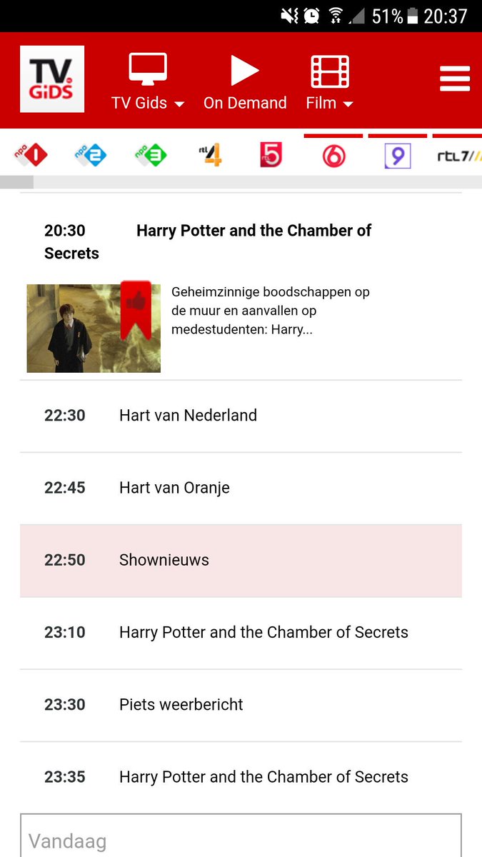 Voor de mensen die vanavond de film Harry Potter and the Chamber of secrets wil kijken op @sbs6, doe jezelf een plezier en doe het niet. Onderbrekingen door maar liefst 4 programma's! Dit slaat toch nergens meer op? #sbs6fail #sbs6