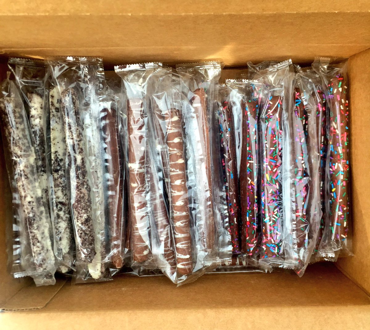 We’re selling chocolate covered pretzels to help our funds for state! They’re really good and only $1! Look for the big blue boxes! 
Flavors: Oreo, Chocolate w/ white chocolate drizzle, &amp; Chocolate w/ sprinkles! 🍫🎉🍫🎉🍫