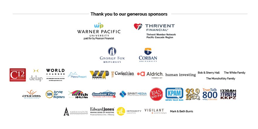 PortlandGFB's tweet image. Thank you to our generous Portland Good Friday Sponsors. We would not be able to have this event without you. #PDXGFB ymcacw.io/pgfbsponsor