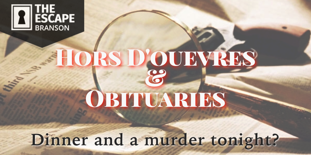 EscapeBranson's tweet photo. Nothing like kicking off the weekend with a little murder mystery! Can you find the murderer and escape in time? Book a room at https://t.co/8IQ8bjJ1LX and find out! #escaperoom #escapebranson #Branson https://t.co/xb2R3oDkyC