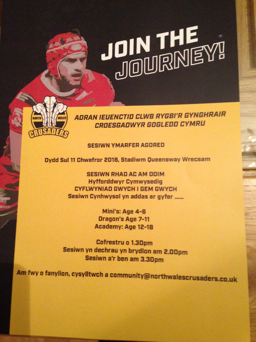 AllenReesJones's tweet photo. @NWCrusadersRL  Community Day on Sunday which will include an Open Youth &amp; Junior Taster Session from 2.00pm at Queensway Stadium. All ages, boys &amp; girls very welcome https://t.co/qC3Qbn322G