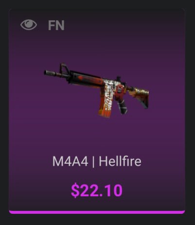 VirlOasis's tweet photo. ★M4A4 | HELLFIRE GIVEAWAY★

TO ENTER :
✅ FOLLOW @CSGONadeGG
✅ RT
✅ TAG 2 FRIENDS
✅ USE CODE "CSGONADE" @ https://t.co/HNXoNBuNNB                            

#CSGOGiveaway 

48 HRS! GL! https://t.co/scHqpW9api