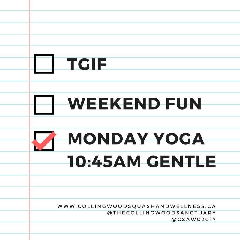 CSAWC2017's tweet image. TGIF Friends! We hope you have great plans for your weekend. See you Monday at The Sanctuary at The Centre for yoga! #collingwoodsanctuary #thecentre #monday #yoga
