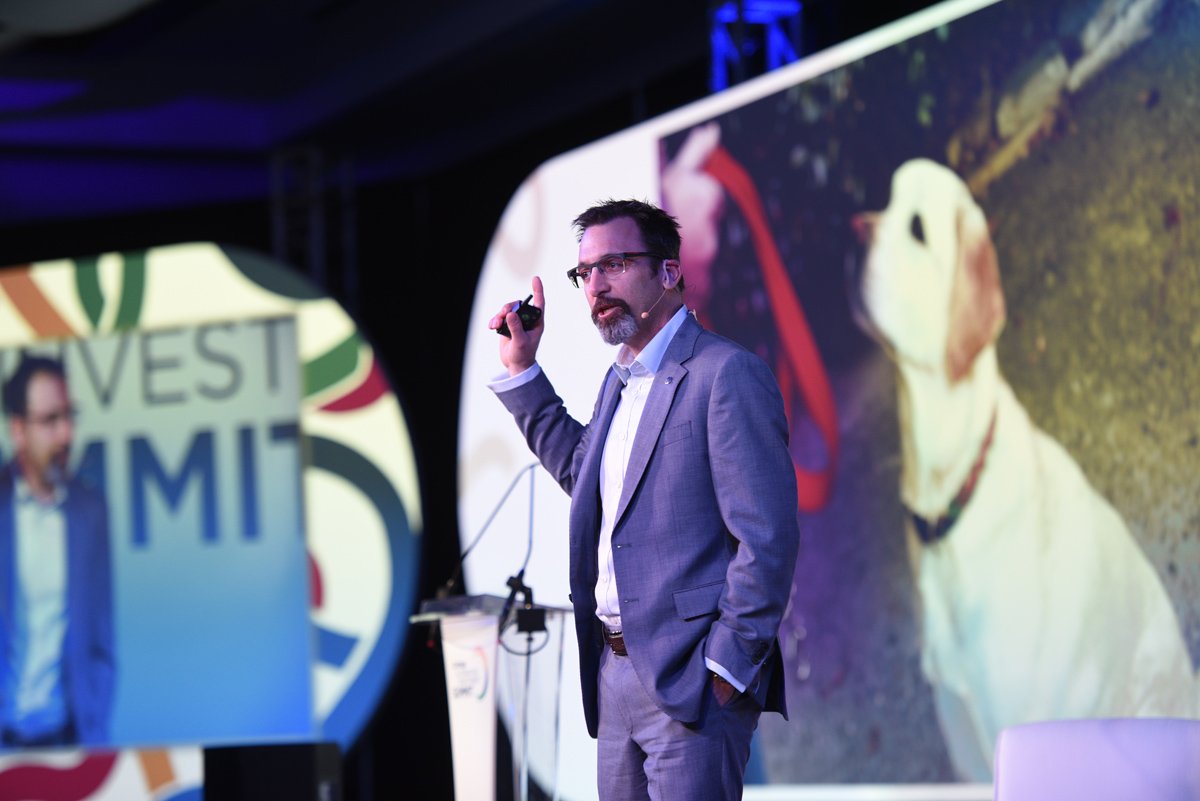 Factories of the #future will have two workers: a man and a dog. The man to feed the dog &amp; the dog to keep man away from the #machines. - <a href="/MauriceConti/">Maurice Conti</a> #futureofwork #techtakeover #CAIS2018